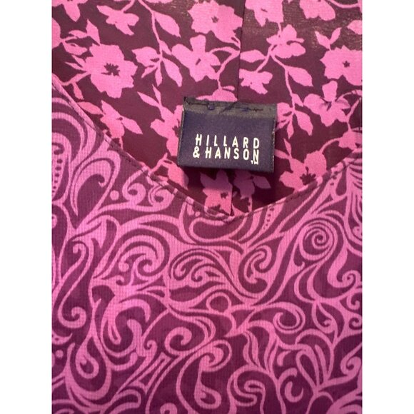 Hillard & Hanson Purple Sleeveless Layered Polyester Pull On Dress M SKU C3025 - Picture 5 of 7